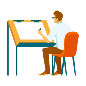 Architect drawing clipart