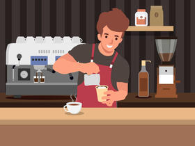 Barista vector