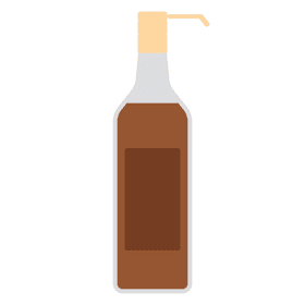 Caramel syrup bottle clipart