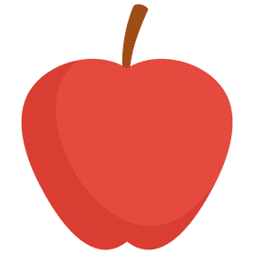 Red apple clipart