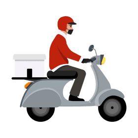 Food delivery man clipart