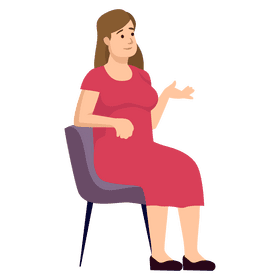 Woman sitting chair clipart