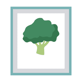 Brocoli picture frame clipart