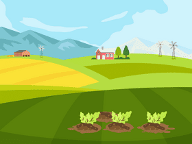 Beautiful village vector