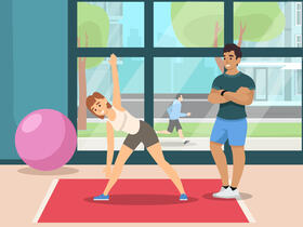 Fitness instructor vector