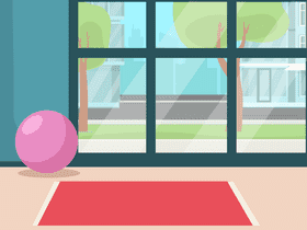 Gym room vector