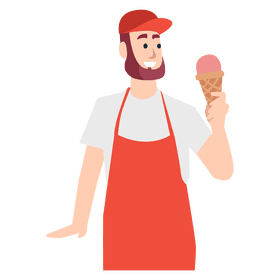 Ice cream man clipart