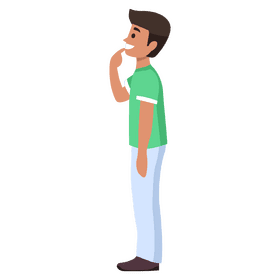 Boy thinking clipart