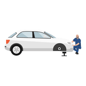 Mechanic working clipart