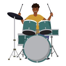 Man drummer clipart