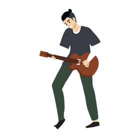 Man guitarist clipart