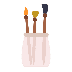 Painting brush set clipart