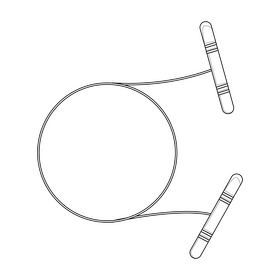 Wire pottery clay cutter drawing black and white clipart