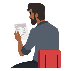 Man holding paper clipart