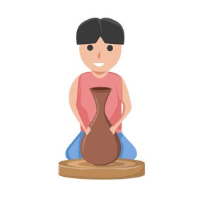 Ceramics potter clipart