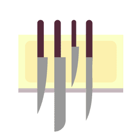 Knife set clipart