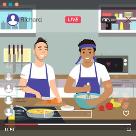 Chef youtuber vector
