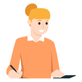 Woman working clipart