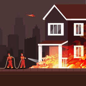 Firefighter vector