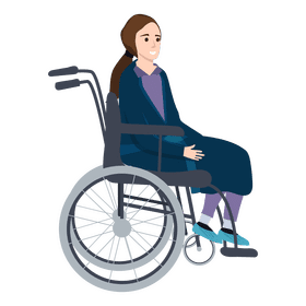 Patient wheelchair clipart