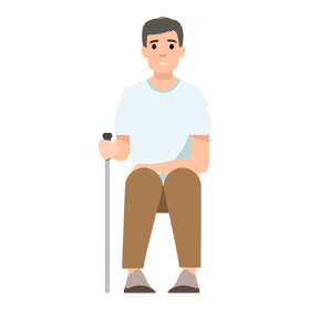 Old man patient clipart