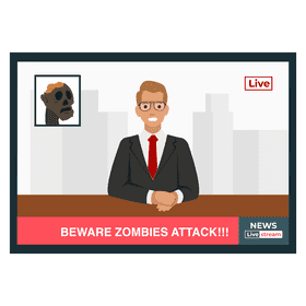 Television news clipart