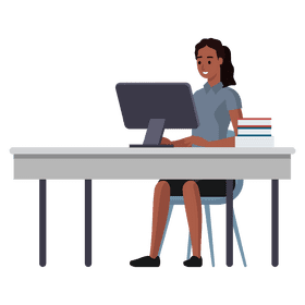 Woman working clipart