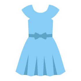 Blue dress clipart