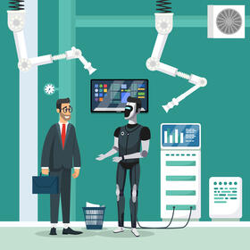 Robot scientist vector