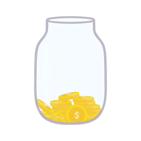 Coin jar clipart