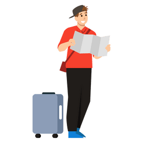 Man holding mask clipart