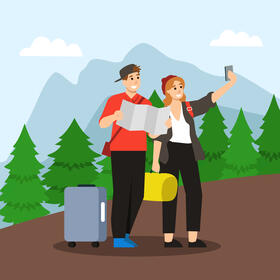 Travel vlogger vector