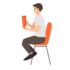 Man looking for menu clipart