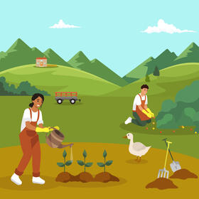 Family garden vector