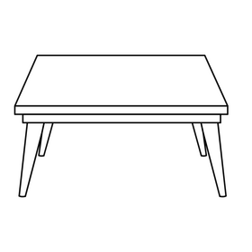 Table drawing black and white clipart