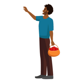 Man picking clipart
