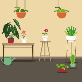 Greenhouse room vector