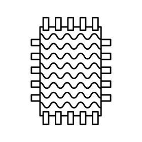 Patchwork quilt drawing black and white clipart