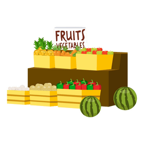 Fruit stall clipart