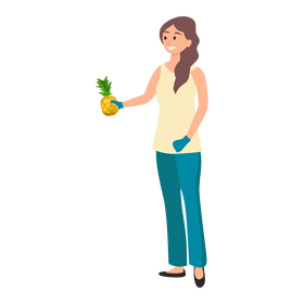 Woman fruit seller clipart