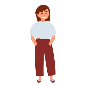 Little girl character clipart