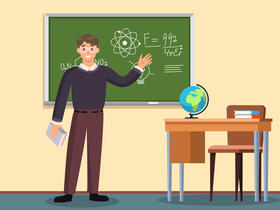 Chemistry teacher vector