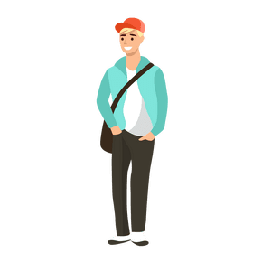 Cool university boy clipart