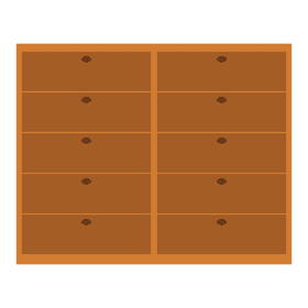 Wooden drawer clipart