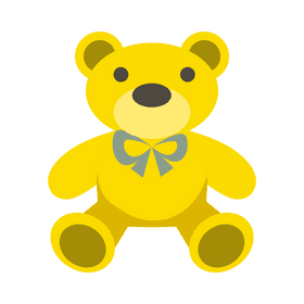 Cute yellow teddy bear clipart