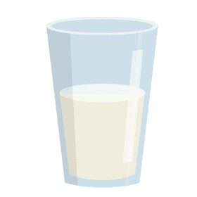 Glass of milk clipart