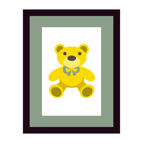 Teddy bear picture frame clipart