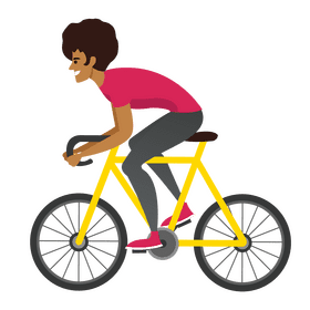 Man riding bicycle clipart