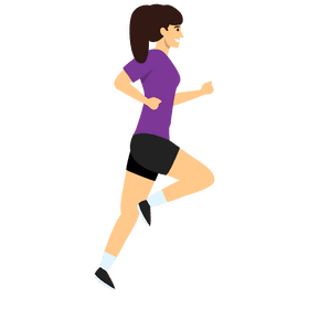 Woman running clipart