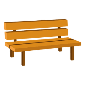 Wooden bench clipart